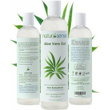 Organic Aloe Vera Gel Great for Face, Hair, Sunburn, Acne, Razor Bumps, Psoriasis, Eczema.