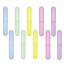SPARIK ENJOY Pack of 10 Assort Color Plastic Toothbrush Case/Holder for Travel Use