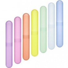 BCP Pack of 7 Different Color Plastic Toothbrush Case/Holder for Travel Use