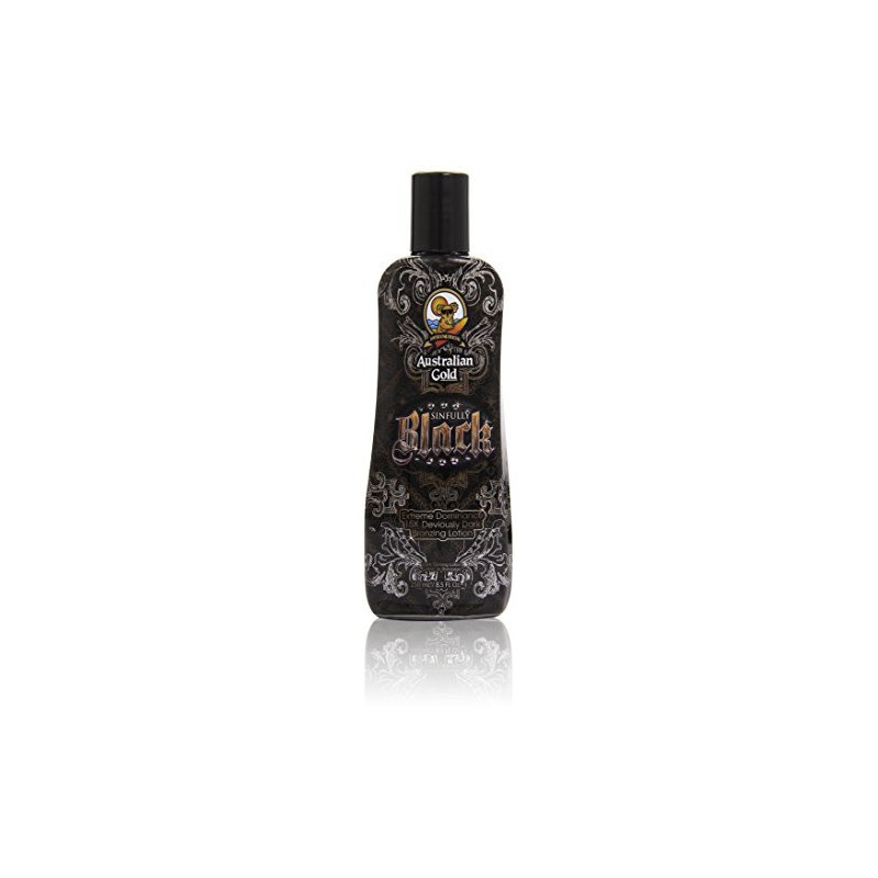 Australian Sinfully Black 15x Deep Dark Bronzing Tanning Lotion, 8.5 Ounce