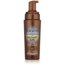 Jergens Natural Glow instantanée Sun Bronzage Mousse, Lumière, 6 Fluid Ounce