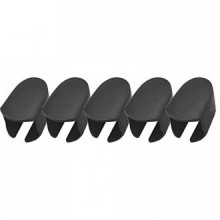 5 Pcs Outdoor Travel Use Plastic Makeup Brush Protective Cover Cap for Toothbrush Style Oval Head Shaped Makeup Brush Black