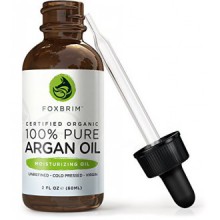 Foxbrim biologique Huile d'Argan - Unrefined, Virgin et pressée à froid Huile marocaine - Pour les cheveux, la peau et ongles - 