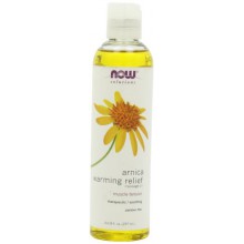 NOW Foods Arnica Warming Relief Massage Oil, 8 ounce