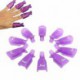 Sannysis 10PC Nail Art Soak Off Cap clip UV Gel Polish Remover Wrap outils en plastique (Violet)