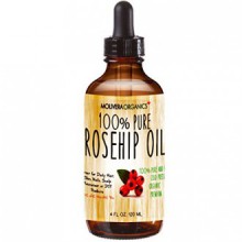 Molivera Organics Rosehip Oil 4 Fl Oz. 100% Pure Premium Organic Cold Pressed Virgin Rosehip Seed Oil -Best for Hair, Skin,