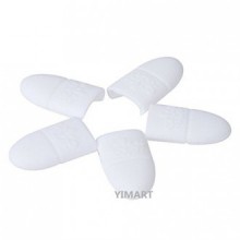 Yimart 10PCS White Silicone Gel Nail Soak Off UV Gel Art Polish Remover Wrap Cap Tools Resurrection clip set