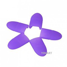 Yimart 10PCS Purple Silicone Gel Nail Soak Off UV Gel Art Polish Remover Wrap Cap Tools Resurrection clip set