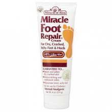 Miracle of Aloe Miracle Foot Repair Cream, As Seen On TV, 8 Oz