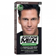 Just for Men Shampoo-In Hair Color, Real Black 55, 1 application (Pack of 3)