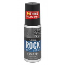 CRYSTAL ROCK Mineral Deodorant Body Spray for Men - COBALT SKY (4 fl oz)