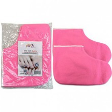 Pana® Brand Reusable *PINK* Thermal Cloth Insulated Booties with Velcro for Paraffin Wax Heat Therapy Spa Treatments/Self