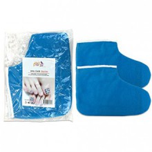 Pana® Brand Reusable *BLUE* Thermal Cloth Insulated Booties with Velcro for Paraffin Wax Heat Therapy Spa Treatments/Self
