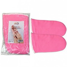 Pana® Marca reutilizable * PINK * térmicos con aislamiento de tela mitones con velcro para tratamientos de terapia de calor cera