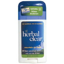 Herbal Clear Mountain Fresh Air Desodorante en barra, Alpes suizos Liquen, 1,8 onza