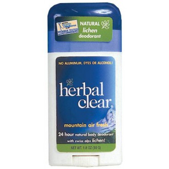 Herbal Clear Mountain Fresh Air Desodorante en barra, Alpes suizos Liquen, 1,8 onza