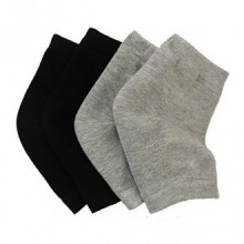 Makhry 2 Paires gel silicone hydratantes Chaussettes à talon pour Hard Dry peau craquelée bout ouvert Comfy Recovery Socks Day N