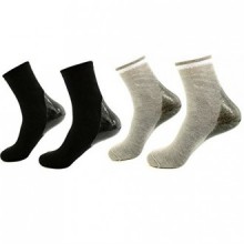 AYAOQIANG Moisturizing Gel calcetines talón del Hard seca y agrietada piel 2-Par (hombre-6.5-11, Negro y Gris)