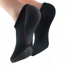 Makhry No Show Gel Lined With Heel and Forefoot Socks Moisturizing Gel Spa Socks For Dry Cracked Feet For Size 4 -7.5（Heel