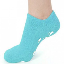 Ramollir Spa Gel Socks pour Cracked peau Hydratants pieds soins exfoliant Chaussons talon sec pédicure (chaussettes, bleu)