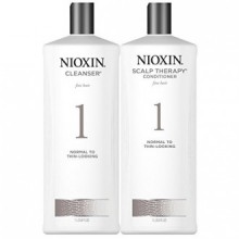 Nioxin Sistema 1 Limpiador y Terapia cuero DUO Conjunto (33,8 oz) cada uno