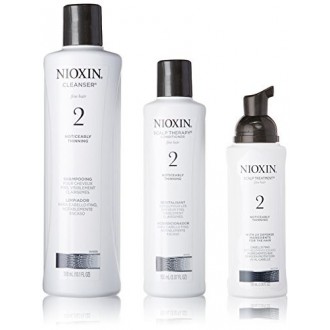 Nioxin System 2 Starter Kit Cleanser, Scalp Therapy &amp; Scalp Treatment 1 set (Cleanser 300mL (10.1 FL OZ), Scalp Therapy 150