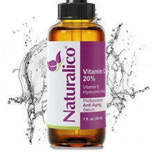 Naturalico Anti Aging Suero Orgánica Vitamina C 20% de la cara con ácido hialurónico 1 Oz