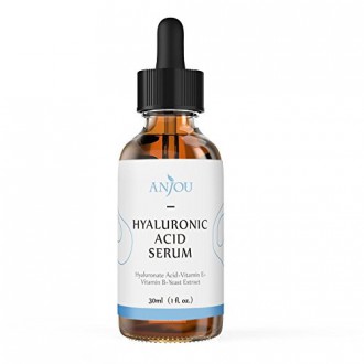 Anjou Acide Hyaluronique Sérum à la vitamine C, pour la peau et les yeux, 1 oz, pur Hydratant à Hydrate &amp; Enriches peau, réd