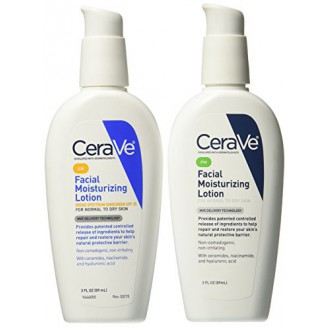 CeraVe facial 3 oz loción hidratante. AM / PM Bundle (embalaje puede variar)