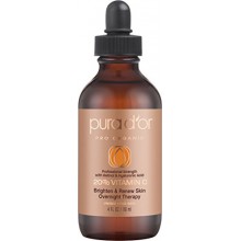 PURA D'OR 20% Vitamin C Serum Professional Strength Overnight Therapy, 4 Fluid Ounce