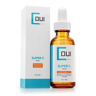 Super Vitamin C Serum - Best Collagen Anti Aging Skin Care for Face and Eyes - EGF + Marine Kelp + Hyaluronic Acid