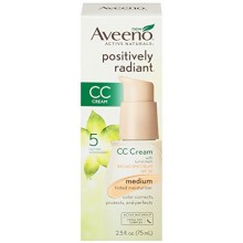 Aveeno Positively Radiant CC Cream SPF 30, Medium, 2.5 Ounce Tube