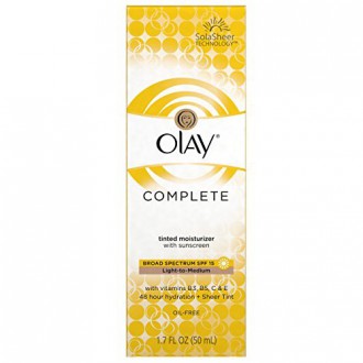 Olay Complete BB Cream Skin Perfecting Tinted Moisturizer with Sunscreen, Light To Medium, 1.7 Fluid Ounce