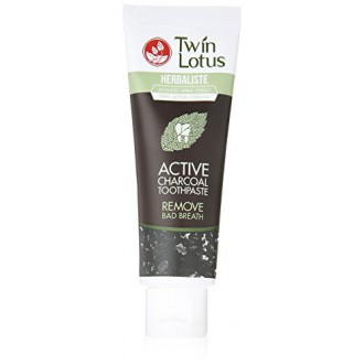 Twin Lotus charbon actif Dentifrice Herbaliste Triple Action 100g (3.52 Oz) X 1 Tube