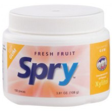 Spry Xylitol - Grande Dégustation de Natural Fresh Fruit Gum, promotion de la santé bucco-dentaire et la mauvaise haleine Fights