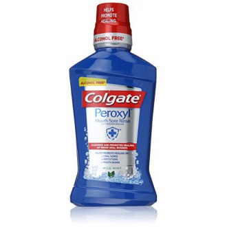 Colgate peroxilo Enjuague Bucal Dolor, Suave menta, 16,9 onza líquida