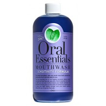 Oral Essentials Sensitive Teeth Mouthwash 16 Oz. Certified Non-Toxic, No Harsh Chemicals, Dentist Formulated, and