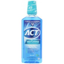 ACT Restaurer Mouthwash, Cool Splash Mint, 18-Ounce Bottle (Pack de 4)