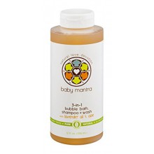 Bébé Mantra 3-in-1 Bubble Bath, Shampoo + Wash avec Lavender Oil &amp; Aloe