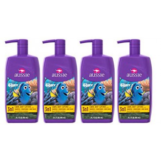 Aussie Dora l'exploratrice Coral Reef Cupcake 3 en 1 Shampooing + Climatiseurs &amp; Body Wash 29.2 Fl Oz (Pack de 4)