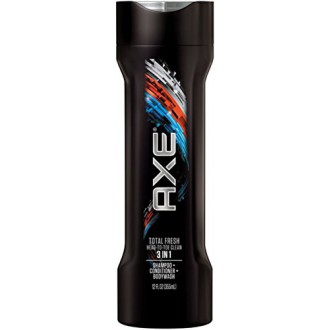 Axe 3 en 1 Shampooing + revitalisant + Bodywash, Total frais (12 oz pack de 2)