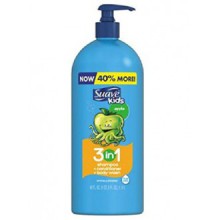 Niños Suave 3 en 1 Champú Acondicionador Body Wash, Bomba, Apple (40 Oz)