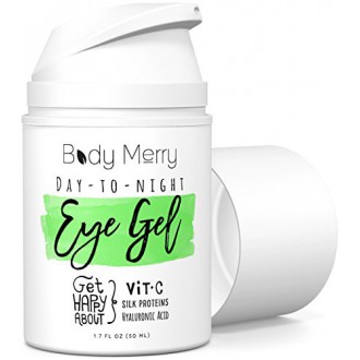 Day-Night-Eye Gel - Vitamine C Gel pour les cernes et Puffiness - Meilleur Anti-Aging Hydratant avec de l'acide hyaluronique nat