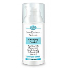 New Radiance Naturals - GUARANTEED Best Eye Gel Cream With Plant Stem Cells + Matrixyl 3000 + Hyaluronic Acid + Cucumber +