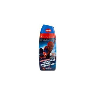 Spiderman 3-en-1-Body Wash Champú Acondicionador-16 oz. explosión de bayas