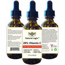 DOUBLE DIMENSION (2 oz) Natural Logix 20% VITAMINE C Sérum anti-âge du visage dans une base de 11% Acide Hyaluronique + Vitamine