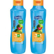 Suave Kids 3 in 1 Shampoo / Conditioner / Body Wash, Splashing Apple Toss- 22.5 oz, 2 Pack