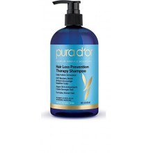 PURA D'OR Hair Loss Prevention Premium Organic Argan Oil Shampoo,16 Fluid Ounce (Packaging may vary)