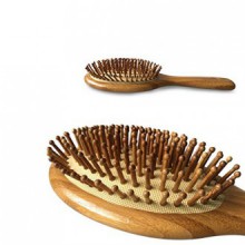 Natural Bamboo Detangling Hair Brush For All Hair Types, Anti Static Hair Detangler, Improve Hair Growth, Prevent Hair Loss,