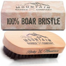 Barbe Brosse pour hommes - 100% Pure Boar Bristle cheveux naturels pour Barbe, Moustache - main manche en bois - No chicots, No